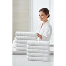 Kit 10 Toalhas Banho Branca Macia Absorvente 440g 0,70x1,35m