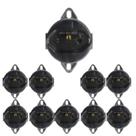 Kit 10 tomada de piso redonda 2p t 10a 250 pt weg
