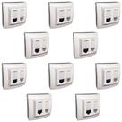 Kit 10 Tomada de Rede RJ45 + Telefone RJ11 Cat5 Pial Legrand Kit 10 Tomada de Rede RJ45 + Telefone RJ11 Cat5 Pial Legrand