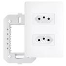 Kit 10 Tomada Habitat Dupla Distanciada 20a Branco Fame 2310