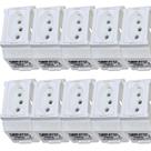 Kit 10 Tomada Para Trilho Din 2p+t 10a 250v Padrão Brasil