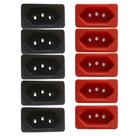 Kit 10 tomadas p/ moveis planejados 2p+t 10a/250v pt e vm