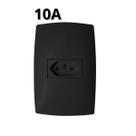 Kit 10 Tomadas Preta 10a Blux Home Grafite Combo Promoção Tomada Simples Economica Black Decoração Kit Casa