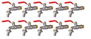 Kit 10 Torneiras Jardim Esfera Metal Alavanca Resistente