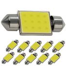 Kit 10 Torpedos 36MM LED Super Branca C5W 6000K Chip Carro
