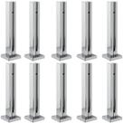 Kit 10 Torres Guarda Corpo 1 Furo Para Vidro 30cm Inox UN