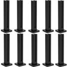 Kit 10 Torres Guarda Corpo 1 Furo Para Vidro 30cm Preto UN