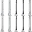 Kit 10 Torres Guarda Corpo 2 Furos Para Vidro 40cm Inox UN