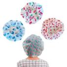 Kit 10 Touca Fashion De Banho Plástica Impermeável cabelos secos cores sortidas estampadas