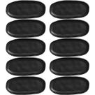 Kit 10 Travessas 16,5x8cm Cerâmica Orgânico Preto Restaurante Buffet Porto Brasil