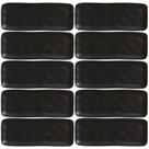 Kit 10 Travessas Cerâmica 33x13cm Preto Restaurante Sushi Orgânica Bandejas Pratos