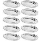 Kit 10 Travessas de Inox para Restaurante Bar Buffet 25cm Servir Petiscos Saladas Porções Kit 10 Travessas de Inox para Restaurante Bar Buffet 25cm Servir Petiscos Saladas Porções