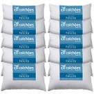 Kit 10 Travesseiro Fibra Siliconada Antialérgico Macio 45x65cm BF Colchões