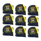 Kit 10 Trena De Aço 3 Metros X 15mm Emborrachada Com Trava