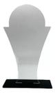 Kit 10 Troféu Acrilico Cristal 2mm 10x18cm C/base Preta 3mm
