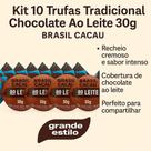 Kit 10 Trufas Chocolate Ao Leite Tradicional Brasil Cacau Kit 10 Trufas Chocolate Ao Leite Tradicional Brasil Cacau