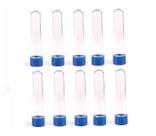 Kit 10 Tubete Azul 12cm Acrílico P/ Personalizar Festa