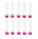 Kit 10 Tubete Rosa Pink 12cm Acrílico P/ Personalizar Festa