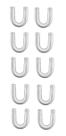 Kit 10 Tubo Aluminio U Isolar Ar Quente Universal 19mm
