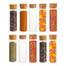 Kit 10 Tubo de Vidro Pote com Rolha 50ml 10,5x3cm Experimentos Decoração Lembrancinhas Artesanato Festa Especiarias