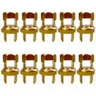 Kit 10 un. Conector Fendido Latão Para Cabos 10mm Parafuso Split Bolt