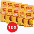 KIT 10 UN. Cuscuz Sinhá 500Grs Tradicional Farinha de Milho Flocada Sem Glúten