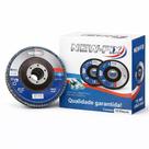 Kit 10 un disco flap zirconio azul 4 1/2 115x22 inox aco carbono madeira desbaste acabamento grao 40