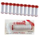 Kit 10 Un Elástico para Amarrar Isca Elastic COR BRANCO 110 M