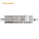 Kit 10 Un. Espelho Flexível Decorativo 30x7,5cm Retangulo Brick Kit 10 Un. Espelho Flexível Decorativo 30x7,5cm Retangulo Brick