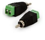 Kit 10 un plug rca macho c/ borne luatek Kit 10 un plug rca macho c/ borne luatek