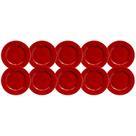 Kit 10 Un Sousplat Vermelho Polipropileno 33Cm Rafimex Kit 10 Un Sousplat Vermelho Polipropileno 33Cm Rafimex