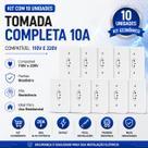 Kit 10 Un Tomada Simples 10A Completa 110V-220V Bivolt