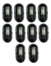 Kit 10 Und Arandela Luminária De Jardim Preta Sem Grade Opl Preto