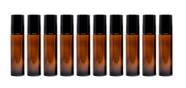Kit 10 Uni Frasco Roll On Ambar 10 Ml Vidro Premium
