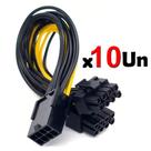Kit 10 unid Cabo Y Duplicador Pci Express Splitter 8 Pinos 2x (6+2) GPU VGA Mineração HWT Atacado