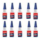 Kit 10 unid Cola Super Bonder Ultra Mais Forte Mais Rápida Loctite 20g