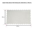 Kit 10 Unidades Cake Board P/ Bolo Retangular 30x40cm.Prata