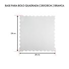 Kit 10 Unidades Cake Board Para Bolo Quadrado 28x28cm.Branco