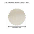 Kit 10 Unidades Cake Board para Bolo Redondo 20cm.Prata