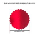 Kit 10 Unidades Cake Board para Bolo Redondo 23cm.Vermelho