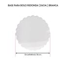 Kit 10 Unidades Cake Board Para Bolo Redondo 26cm. Branco