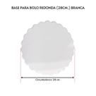 Kit 10 Unidades Cake Board Para Bolo Redondo 28cm. Branco