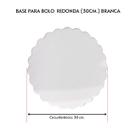 Kit 10 Unidades Cake Board Para Bolo Redondo 30cm. Branco