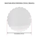 Kit 10 Unidades Cake Board Para Bolo Redondo 35cm. Branco
