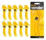 Kit 10 Unidades Estilete Seguranca Profis. 9Mm Pelicano Bico de Pato Vonder