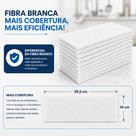Kit 10 Unidades Fibra De Limpeza 39,5 x 14 cm Leve Branca GRANDE SuperPro Bettanin 395x140mm Não Risca Profissional