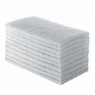 Kit 10 Unidades Fibra De Limpeza Macia Branca 23 cm x 10 cm Sem Riscos Para Superfícies Delicadas / Pintadas / Cromados