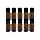 Kit 10 unidades frasco vidro âmbar gotejador batoque 10ml