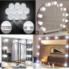 Kit 10 Unidades Lâmpadas Camarim Para Espelhos Led Luz 3 Cores Luz Camarim Maquiagem