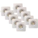 Kit 10 unidades Luminária Spot LED Superslim Quadrado 5W 6500K Luz Branca Fria Kit 10 unidades Luminária Spot LED Superslim Quadrado 5W 6500K Luz Branca Fria